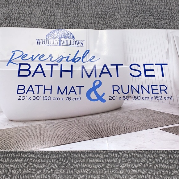 Whitley Willows Bath Whitley Willows Bath Mat Runner Set Reversible